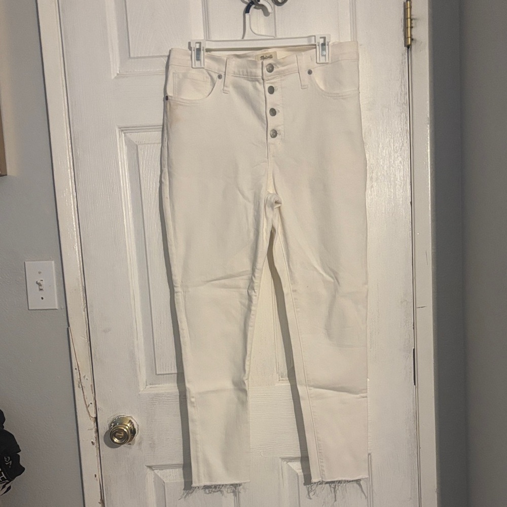 Madewell Cream Ankle Jeans